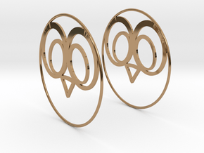 Owls Are Not What They Seem - 60mm Hoop Earrings in Polished Brass