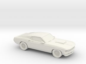 1/87 1969 Ford Mustang in White Natural Versatile Plastic