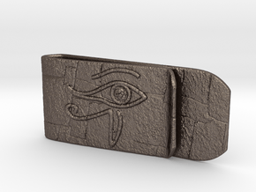 Money clip(Egypt) in Polished Bronzed Silver Steel