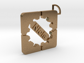 Keychain for Niels in Natural Brass