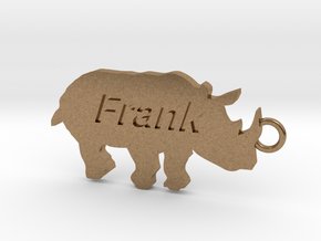 Keychain for Frank in Natural Brass