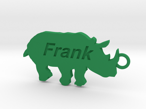 Keychain for Frank in Green Processed Versatile Plastic