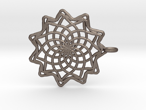 Spirograph05 in Polished Bronzed Silver Steel