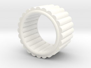 MARGHERITA RING SIZE 7 in White Processed Versatile Plastic