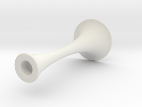 Candlestick- 4 Inch in White Natural Versatile Plastic