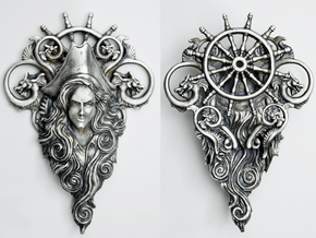 Pirate Pendant in Natural Silver