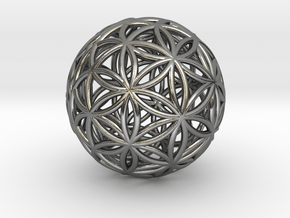 3D 25mm Orb Of Life (3D Flower of Life) in Polished Silver