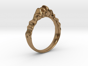 Fluctus Ring in Natural Brass