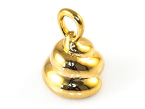 Lucky Golden Poo Pendant in 18K Gold Plated