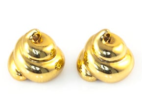 Lucky Golden Poo Earrings in 18K Gold Plated