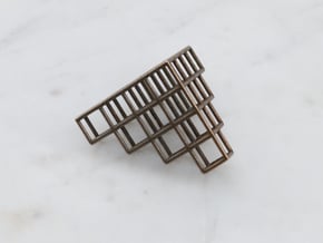 Tetris Pendant in Polished Bronze Steel