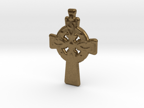 Celtic Cross Pendant in Natural Bronze