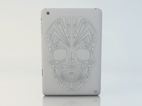 iPad mini Skull Case in White Natural Versatile Plastic