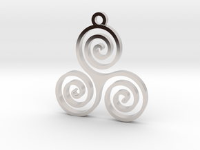 Triple Spiral (Triskele) - Sacred Geometry in Platinum