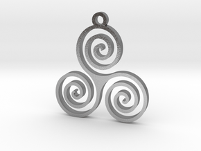 Triple Spiral (Triskele) - Sacred Geometry in Natural Silver