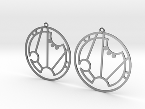 Sarah - Earrings - Series 1 in Fine Detail Polished Silver