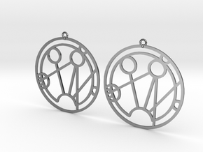 Samantha - Earrings - Series 1 in Fine Detail Polished Silver