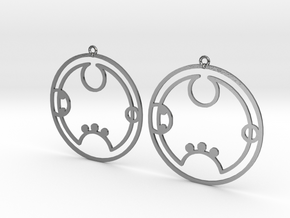 Ruby - Earrings - Series 1 in Polished Silver