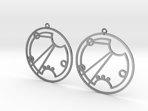 Rosie - Earrings - Series 1 in Fine Detail Polished Silver