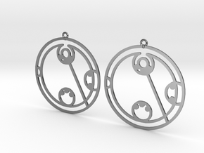 Lydia - Earrings - Series 1 in Fine Detail Polished Silver