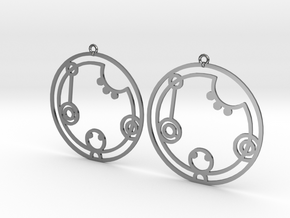 Catherine / Katherine - Earrings - Series 1 in Fine Detail Polished Silver