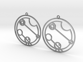 Caitlin / Kaitlin - Earrings - Series 1 in Polished Silver