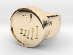 Eagel seal ring in 14K Yellow Gold