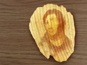 Potato Jesus, Miracle Potato Chip in Full Color Sandstone