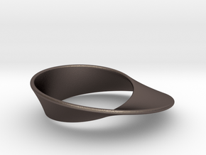 Moebius Band - Large in Polished Bronzed Silver Steel
