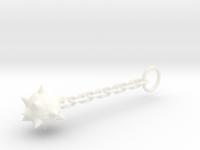 Flails Keychain in White Processed Versatile Plastic