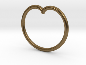 Simple Cardioid Pendant in Natural Bronze