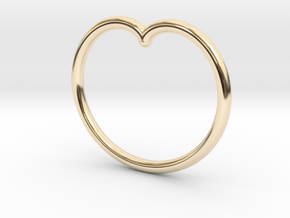 Simple Cardioid Pendant in 14K Yellow Gold