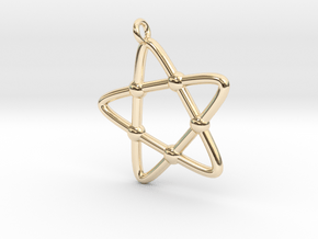 Hypotrochoid Star Pendant in 14K Yellow Gold