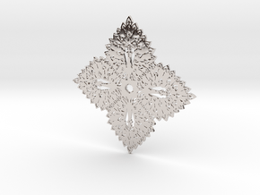Peacock Snowflake in Platinum