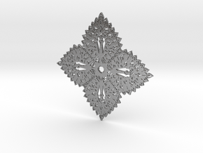 Peacock Snowflake in Natural Silver