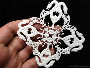 Dragonflake in White Processed Versatile Plastic