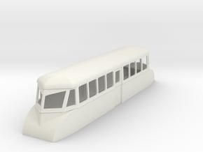 009 bogie "Flying Banana" railcar  in White Natural Versatile Plastic
