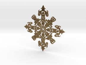 Robot Snowflake in Natural Bronze