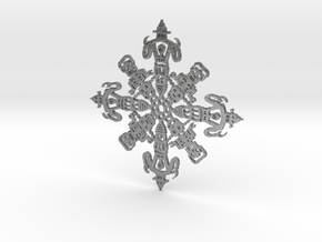 Robot Snowflake in Natural Silver