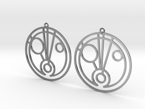 Fiona - Earrings - Series 1 in Fine Detail Polished Silver