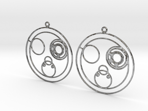 Colleen - Earrings - Series 1 in Fine Detail Polished Silver