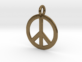Peace Necklace in Natural Bronze