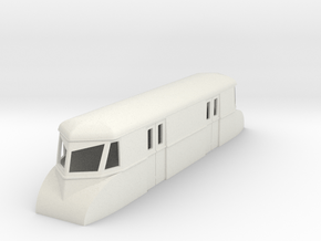 009 bogie "Flying Banana" railcar parcel car in White Natural Versatile Plastic