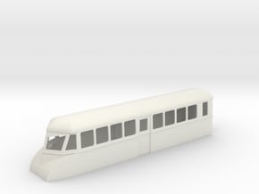 009 bogie "Flying Banana" railcar single ended  in White Natural Versatile Plastic