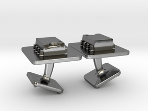 555 Timer Cufflinks in Polished Silver