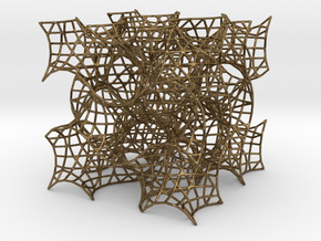 Gyroid Mesh-1.5 cells on a side in Natural Bronze