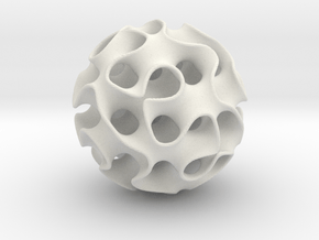 Schwartz D ball, 1 mm in White Natural Versatile Plastic