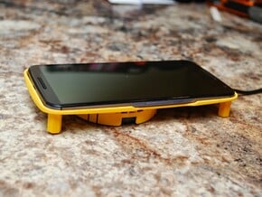 Motorola Nexus 6 - Wireless Qi Charge Cradle in Yellow Processed Versatile Plastic