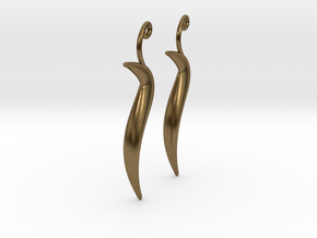 Hippocamp Earrings in Natural Bronze
