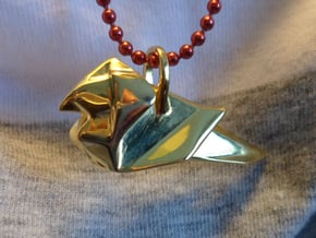 Origami Cardinal finch in 18K Gold Plated